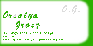 orsolya grosz business card